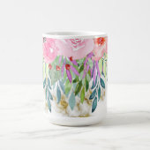 Aquarellblume und goldener Marmor Kaffeetasse (Mittel)