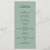 Aquarellblume und Grüntöne, Doppeldecke Programm (Rückseite)