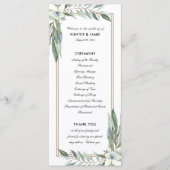 Aquarellblume und Grüntöne, Doppeldecke Programm (Vorderseite)