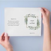 Aquarellblume und Grüntöne, geflochtenes Programm Flyer (Hand)