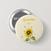 Aquarellblume und Schmetterlinge Oma-to-be Button (Vorne & Hinten)