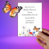 Aquarellblume und Wildblumen Brautparty Einladung