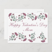 Aquarellblume Valentinstag Blume Mama Postkarte (Vorne/Hinten)