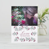 Aquarellblume Valentinstag Herzklopfen Karte (Stehend Vorderseite)