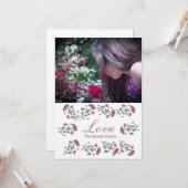 Aquarellblume Valentinstag Herzklopfen Karte (Vorderseite/Rückseite Beispiel)