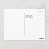 Aquarellblume Vielen Dank Postkarte (Rückseite)