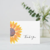 Aquarellblume Vielen Dank Postkarte (Stehend Vorderseite)