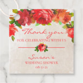 Aquarellblume Vielen Dank Tag Geschenkanhänger (Vorderseite)