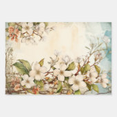 Aquarellblume Vintage Inspirierte Wrapping Sheets Geschenkpapier Set (Vorderseite 3)