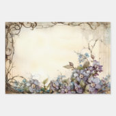 Aquarellblume Vintage Inspirierte Wrapping Sheets Geschenkpapier Set (Vorderseite 2)