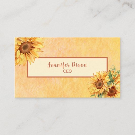 Aquarellblume Visitenkarte (Vorderseite)