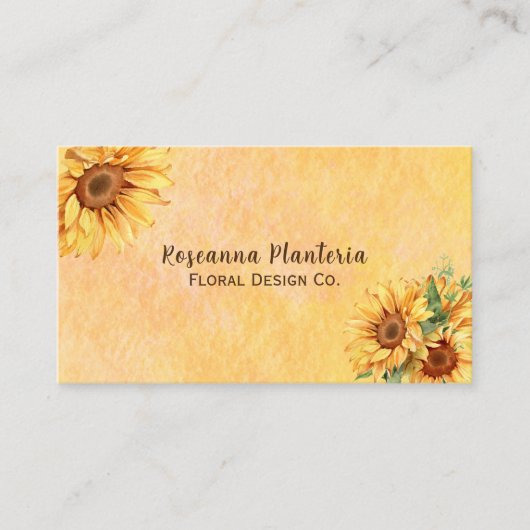 Aquarellblume Visitenkarte (Vorderseite)