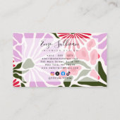 Aquarellblume Visitenkarte (Rückseite)