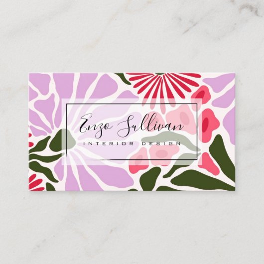 Aquarellblume Visitenkarte (Vorderseite)