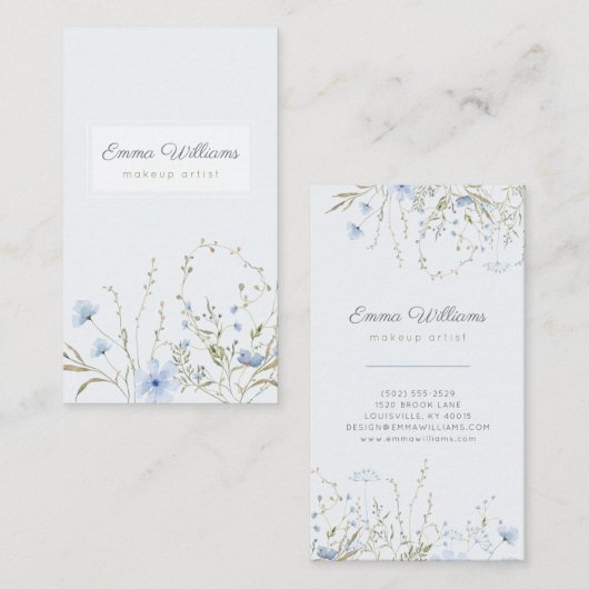 Aquarellblume Visitenkarte (Vorne/Hinten)