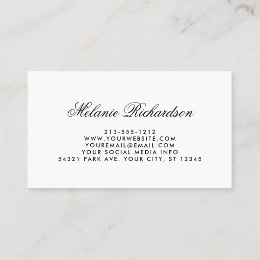 Aquarellblume Visitenkarte (Rückseite)