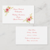 Aquarellblume Visitenkarte (Vorne/Hinten)