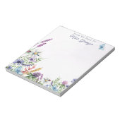 Aquarellblume vom Schreibtisch des Lehrers Notizblock (Rotiert)