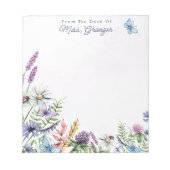 Aquarellblume vom Schreibtisch des Lehrers Notizblock (Vorderseite)