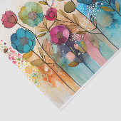 Aquarellblume Wilde Blume Whimsical Decoupage Seidenpapier (Ausschnitt)