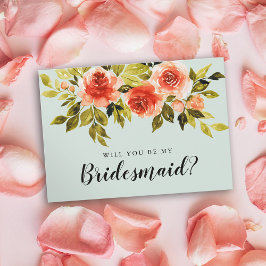 Aquarellblume wird meine Bridesmaid-Karte sein