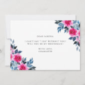 Aquarellblume wird meine Bridesmaid-Karte sein (Rückseite)