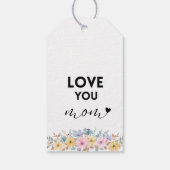 Aquarellblume zum Muttertag des Glücks Geschenkanhänger (Rückseite)