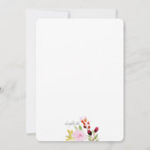 Aquarellblume Zwei Einladungen (Rückseite)