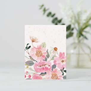 Aquarellblumen 5 postkarte