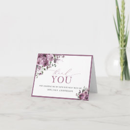 Aquarellblumen 80. Geburtstag Vielen Dank Dankeskarte