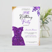 Aquarellblumen 90. Geburtstag Einladung (Stehend Vorderseite)