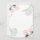 Aquarellblumen Aqeeqah Zeremonie Einladung (Rückseite)