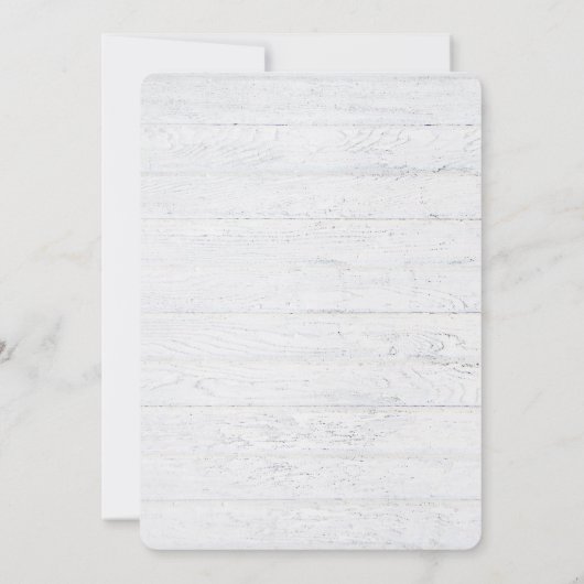 Aquarellblumen auf Holz Einladung (Rückseite)