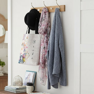 Aquarellblumen auf Leinwand nach Maß Tasche