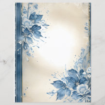 Aquarellblumen auf Vintage-Scrapbook-Papier