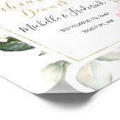 Aquarellblumen, Blattwerk Probe Abendessen Untersc Poster (Ecke)