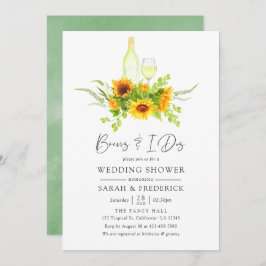 Aquarellblumen blühen vor dem I Do Einladung