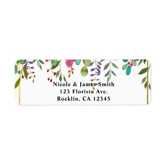 Aquarellblumen Blume Moderne Hochzeit im Glam (Vorne)