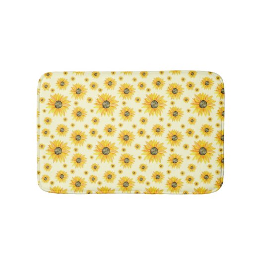 Aquarellblumen Blumenmuster Badematte (Vorderseite)