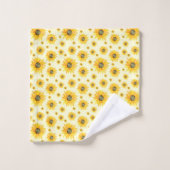 Aquarellblumen Blumenmuster Badhandtuch Set (Waschlappen)