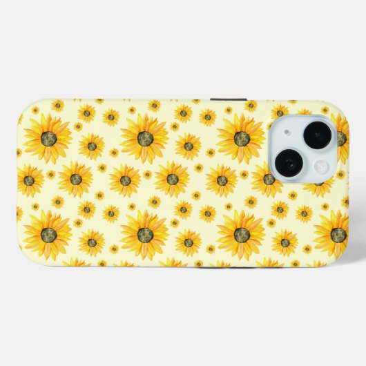 Aquarellblumen Blumenmuster Case-Mate iPhone Hülle (Rückseite (Horizontal))