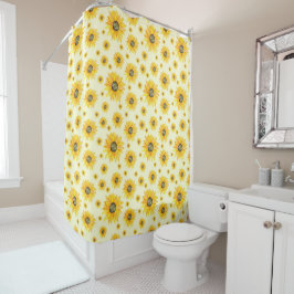 Aquarellblumen Blumenmuster Duschvorhang
