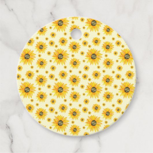 Aquarellblumen Blumenmuster Geschenkanhänger (Vorderseite)
