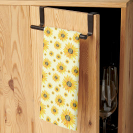 Aquarellblumen Blumenmuster Geschirrtuch