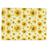 Aquarellblumen Blumenmuster Große Geschenktüte (Rückseite)