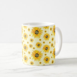 Aquarellblumen Blumenmuster Kaffeetasse