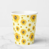 Aquarellblumen Blumenmuster Pappbecher (Links)