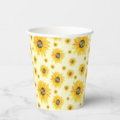 Aquarellblumen Blumenmuster Pappbecher (Rechts)