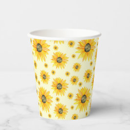 Aquarellblumen Blumenmuster Pappbecher