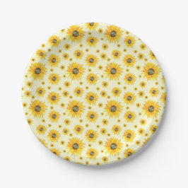 Aquarellblumen Blumenmuster Pappteller